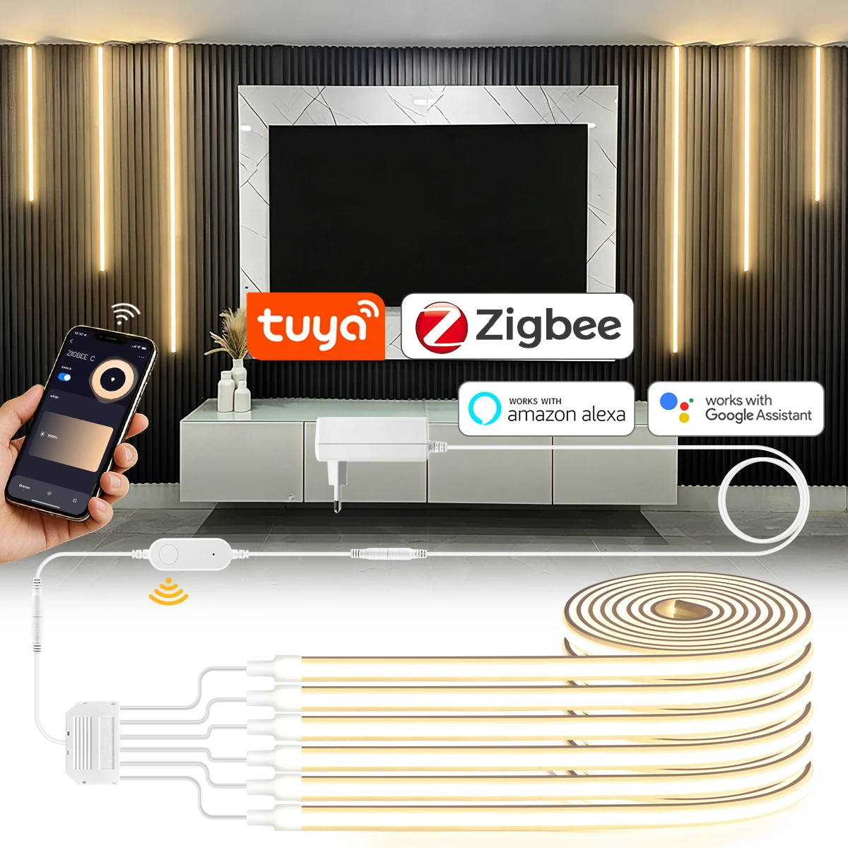 Foyer Lighting Wall Decor - Tuya Smart Life Uygulaması Kontrollü Zigbee