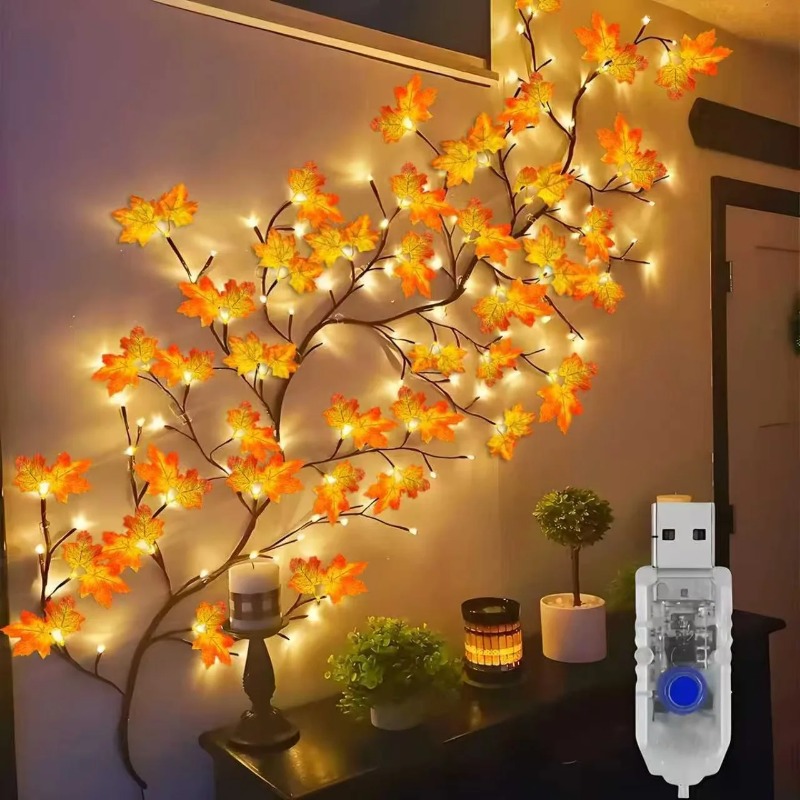 Home Lighting And Decor - Kendin Yap Akçaağaç Yaprağı Gül Kolye