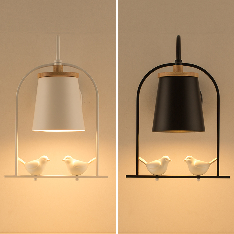 Foyer Lighting Wall Decor - İskandinav Yaratıcı Kuş LED Duvar Lambası