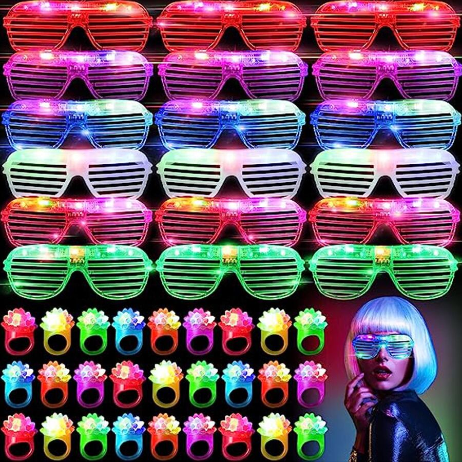 Lighting Jockey - 10-50 adet LED gözlük Light Up