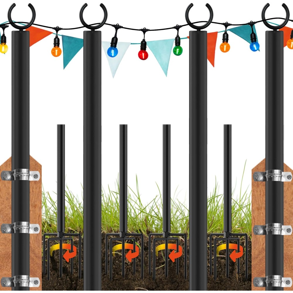 String Light Outdoor - land·voi 4'lü şerit ışık direkleri, dış