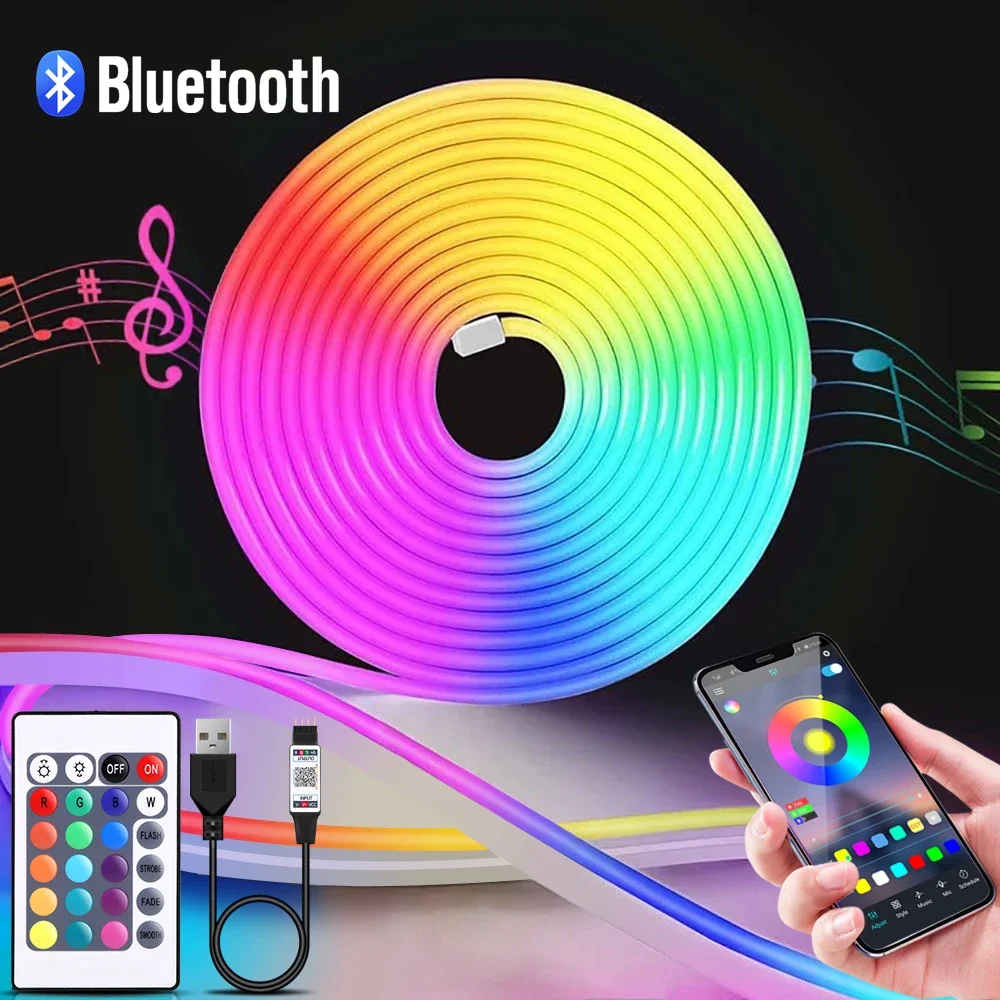 Home Lighting And Decor - 1-5m RGB LED Neon Şerit Işık