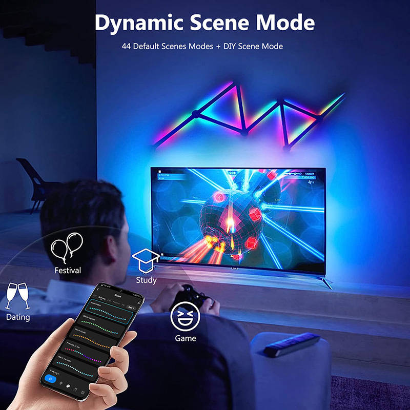 Akıllı RGB Duvar Lambası, Müzi - Lighting Decor Bedroom incelemesi ve fiyatı
