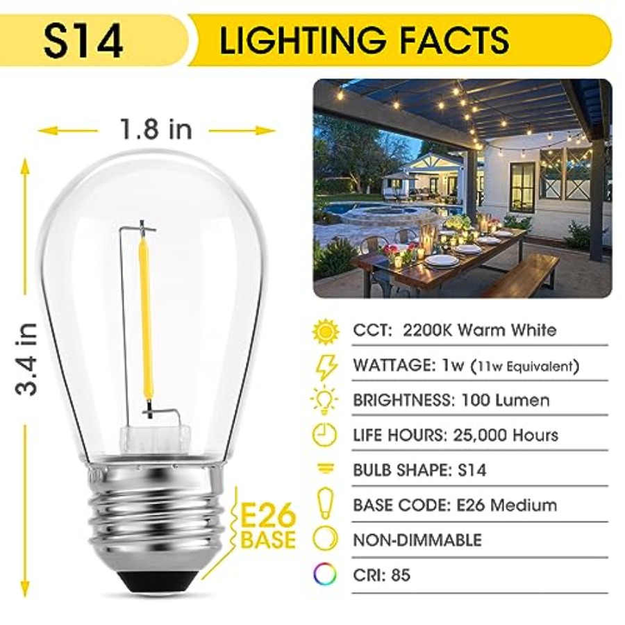 Dış Mekan Dize Işıkları için 3 - String Light Outdoor incelemesi ve fiyatı