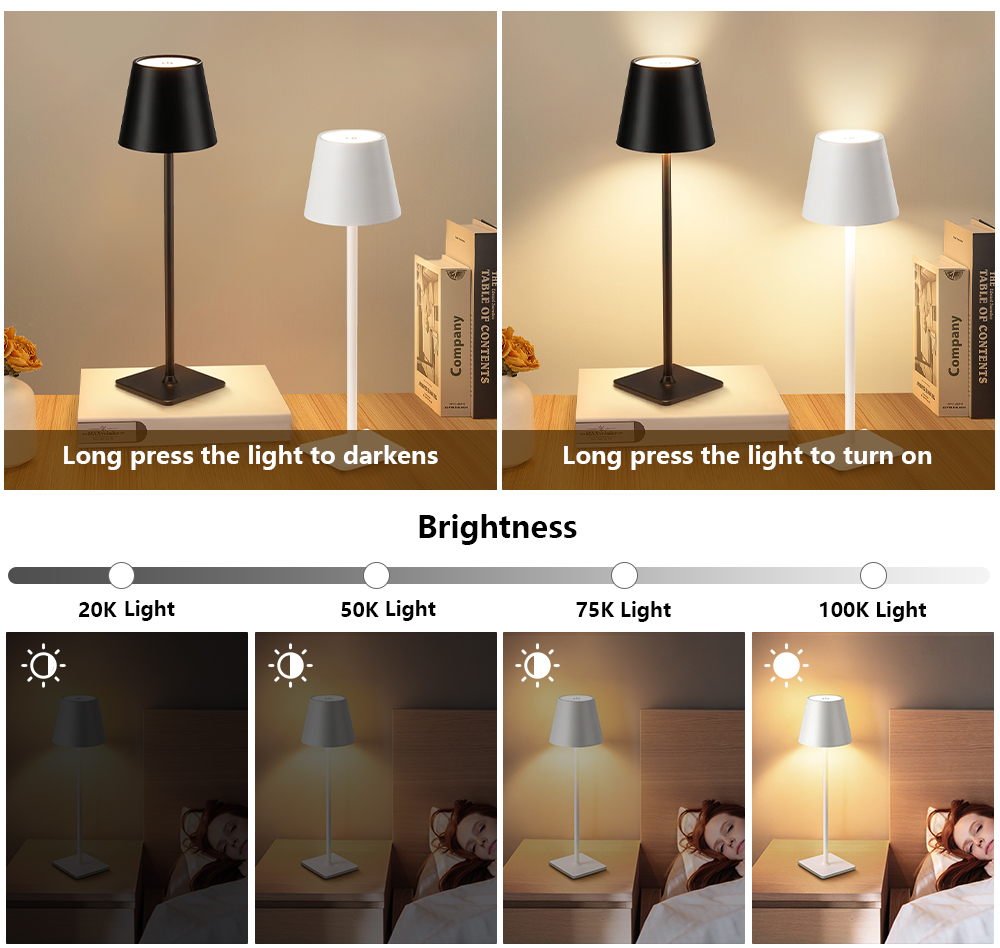 LED şarj edilebilir masa lamba - Lighting Decor Bedroom incelemesi ve fiyatı
